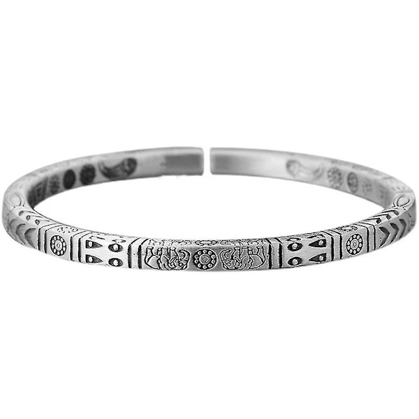 Europæisk og amerikansk hånddekoreret titaniumstål punk herre armbånd