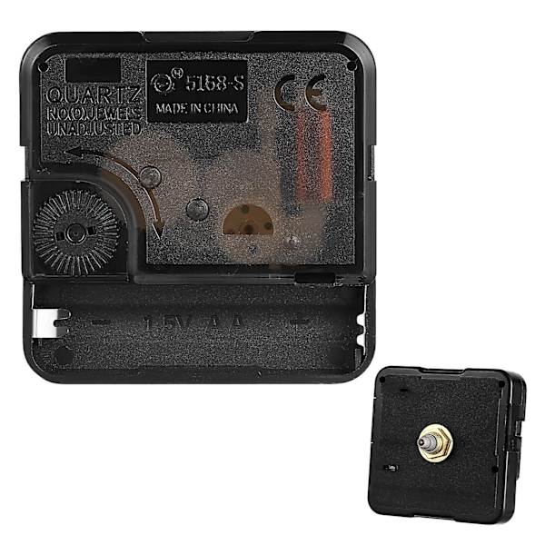 Quartz DIY Vægurs Bevægelsesmekanisme Batteridrevet DIY Reparationsdele Udskiftning Sort)