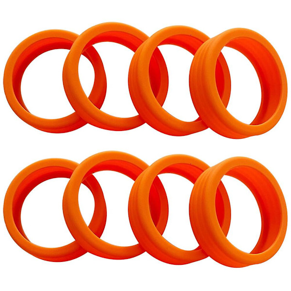 8-delad resväskehjulsöverdrag, bagagebensöverdrag, bagagebensöverdrag, bagagebenskydd (5,20X5,20X1,50CM, orange)