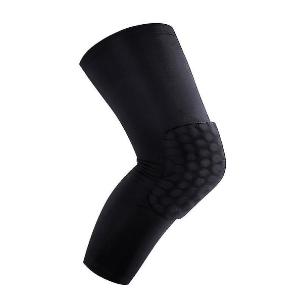 Basketboll Honungskaka Anti-halk Knäskydd Unisex Sportutrustning（M，SVART）