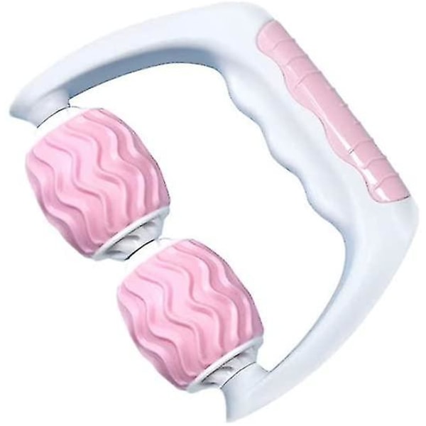 Cellulite Massager, Manuel Skum Massage Rulle, 360 Skum Rulle Til Dyb Væv Muskelmassage, 2 Hjul, Håndmassage Og Benmassage (pink)