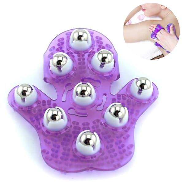 massager|Palm Nine Beads Cervical Massager-Light Purple