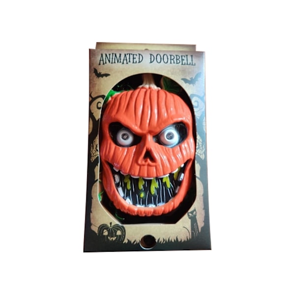 Halloween-ovikellokoriste Halloween-kurpits ovikello, jossa on pelottavia ääniä Valoisa kurpits ovikello, jossa on ponnahtava hämähäkki sisä- ja ulkokoristeluun