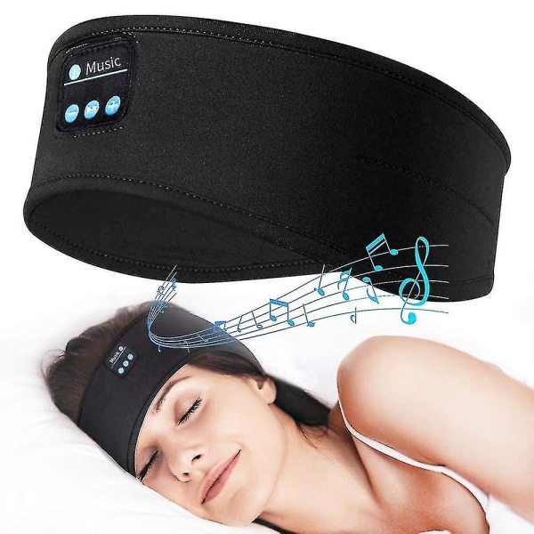 Sömnhörlurar Bluetooth huvudband, trådlösa hörlurar med huvudband（svarta）