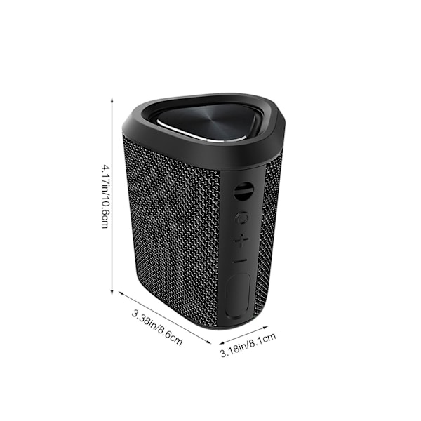 Bluetooth-högtalare i tyg med plugg-in, minstereo, utomhus, Bluetooth-högtalare, snygg extern belysning, lång batteritid, enhetsanslutning (svart)