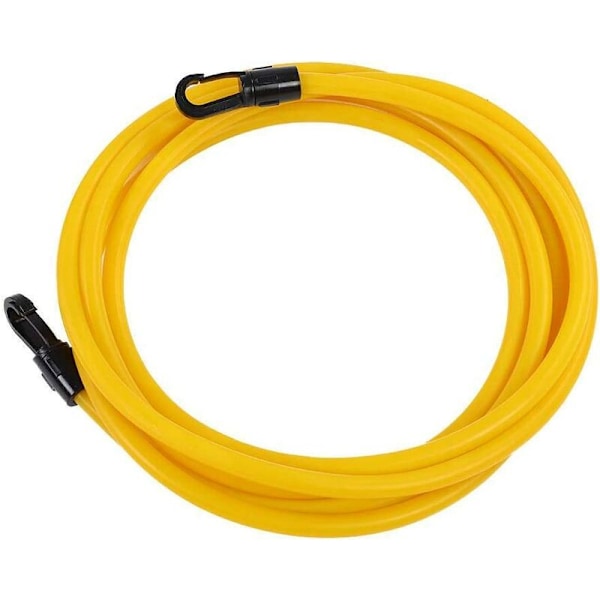 Stationär motståndsband för simträning för vuxna och barn, simparachute, pooltränare, simträningsgap, simrem (6 mm × 9 mm × 4 m – gul)