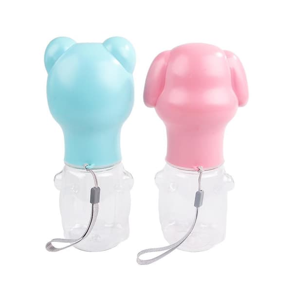 Bärbar husdjursresmugg husdjursvattenkopp (rosa)