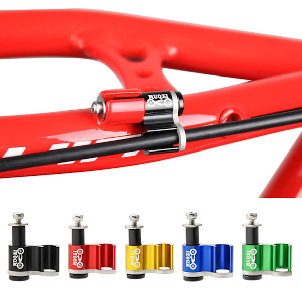 Cykelkabelhöljesguide Bromsspak Kabeladapter Ramkabel Konverteringsklämma (Röd)