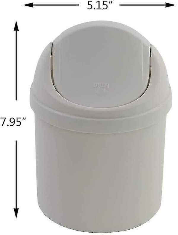 Plast Mini-soptunna med svänglock, 0,7 gallon (rosa)