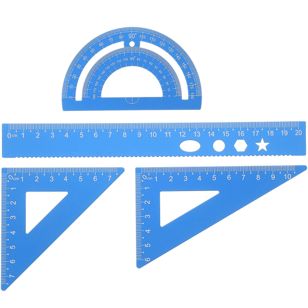 boks profesjonelt studenttegnesett ingeniørtegningsutstyr presisjonsmålingssett (21X2,3CM, blå)