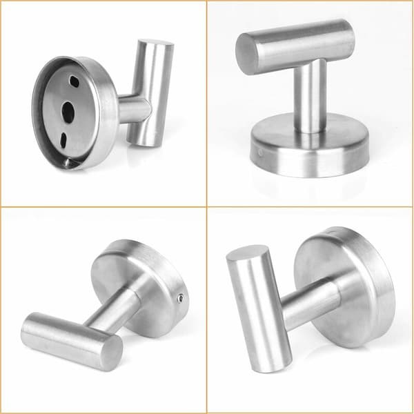Runda väggmonterade klädkrokar - Tunga badrockskrokar (4-pack) för badrum, sovrum, kök