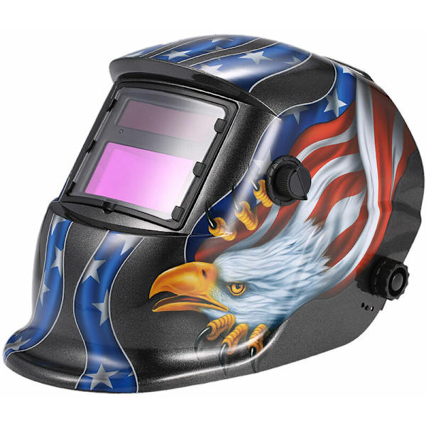 Automatisk solförmörkande svetsmask Arc Tig Mig Slipning Eagle Svart Svetsare Mask