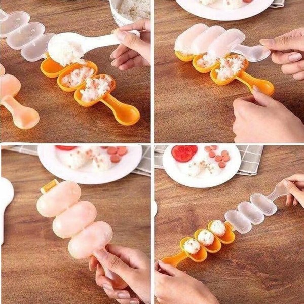 DIY Sushi-formar, Rismjölksformset inklusive 1 Sushi-risform, 1 Rismjölkskakare med Risspade (Blå,)