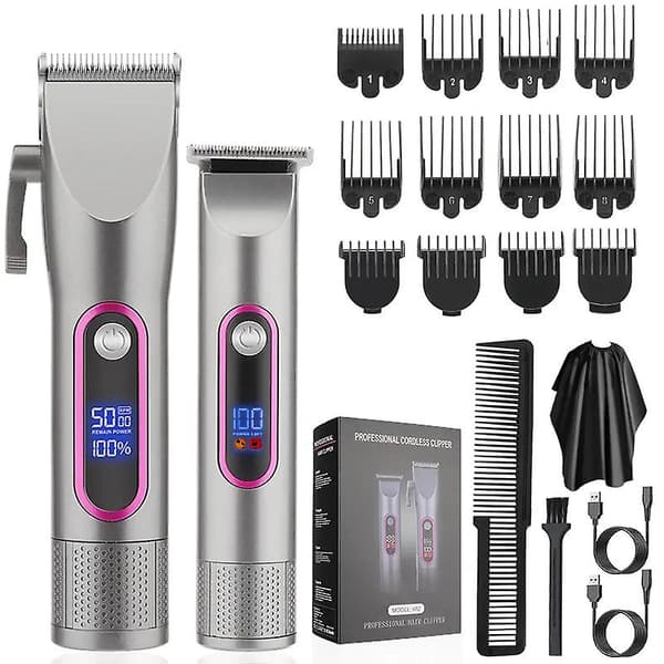 Professionell LCD-hårtrimmer med digital display
