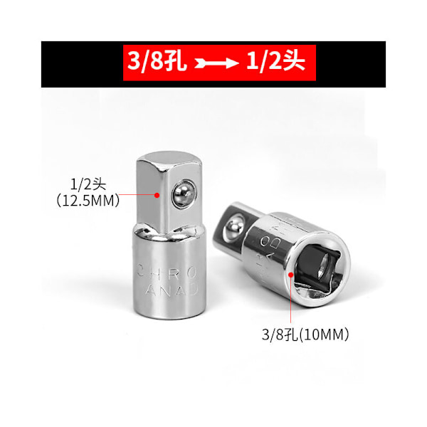 Hylsadapter 12,5 mm (1/2\") inner fyrkant - 10 mm (3/8\") yttre fyrkant Reducer, Reducer