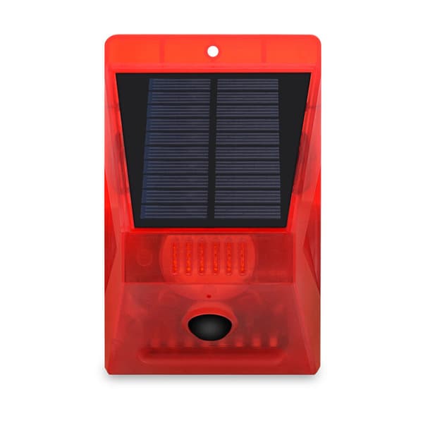 Solcellslarm, solstrobeljus med rörelsesensor, nödlarm