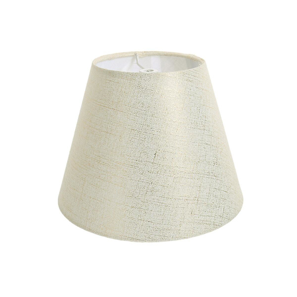 Naturlig hør clips-on lampeskærm retro lysekrone lampeskærm egnet til hotel restaurant hjem (23.00X13.00X13.00CM, beige)
