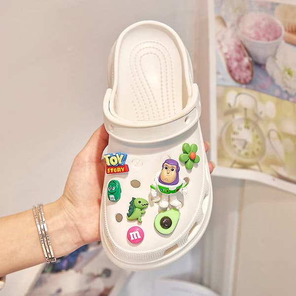 15 stk. 3d træsko sandaler pynt, sko charms, søde sko pynt til træsko sko armbånd diy