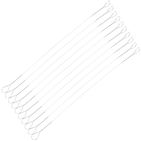 10-pak robust ostehøvltråd i rustfrit stål - reservedele til ostehøvl i køkkenet (14,50 x 0,40 x 0,10 cm, sølv)