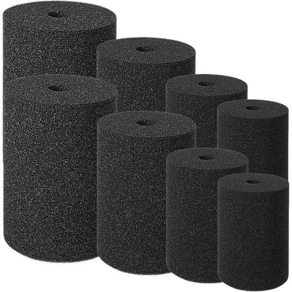 8-pak kop drejesvamp, kop drejesvamp, kop drejeindsats, cylindersvampindsats (12x9 cm, sort)