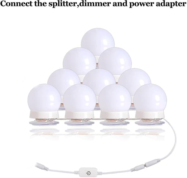 Led Makeup Light Kit - Hvid Justerbar 10 Lys