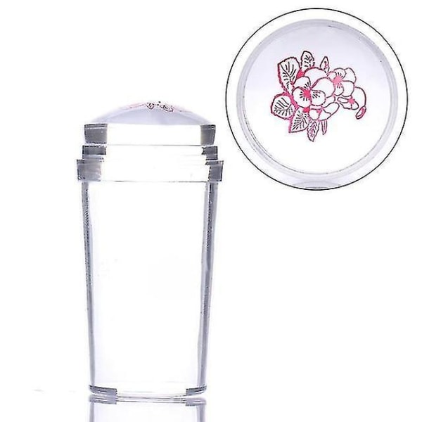 Mönster 21 Dual Ended Clear White Jelly Nail Art Stamper Silikon