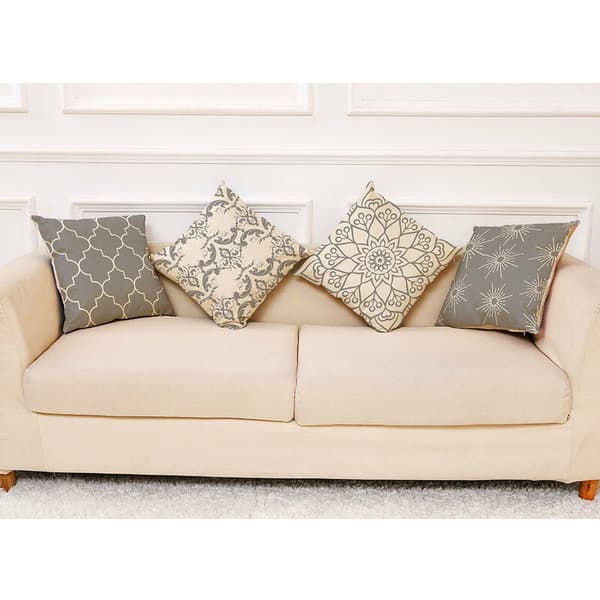 Set om 4 kuddfodral 45×45 Modern dekor kuddfodral Soffa kuddfodral Dekoration Hem Vardagsrum Sovrum Soffa Stol A