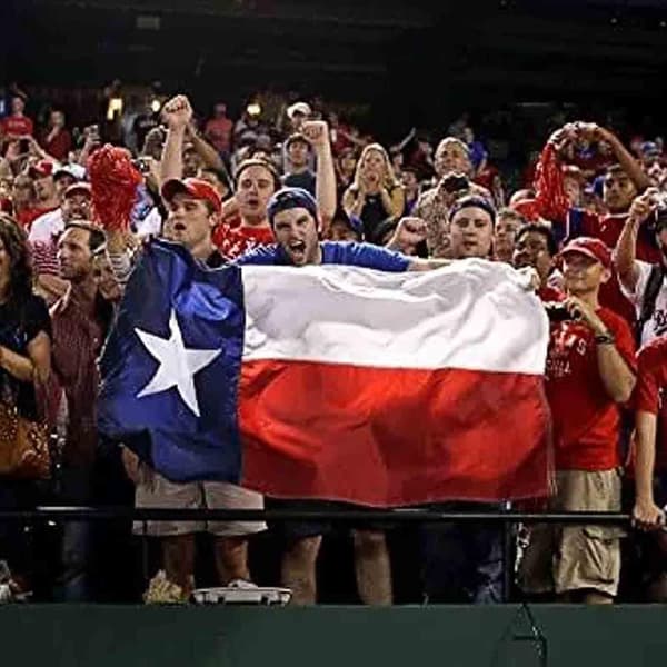 Texas flagga 3x5 ft broderad utomhus kraftig flaggor hållbara