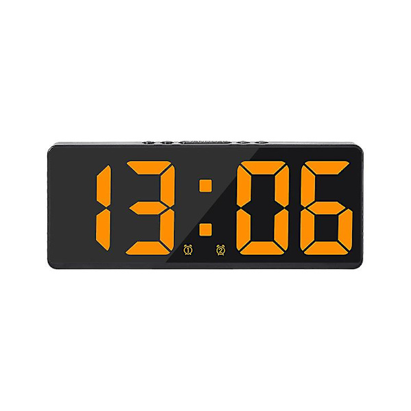 Smart Stor Digital Väggklocka App-kontroll Tid/datum/&ljudaktivering Och Nedräkningsfunktion Kontinuerlig Ljusstyrka Och Volymalarm Med Snooze-funktion