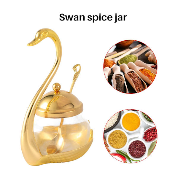 Aluminiumlegering kryddburk kryddbehållare kryddsalt pepparkaffe förvaringsorganisatör Swan Ra