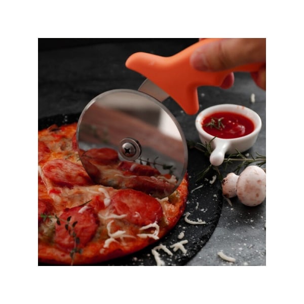 Rostfritt stål hjul slicer bakverk non-stick crepe pizzaskärare