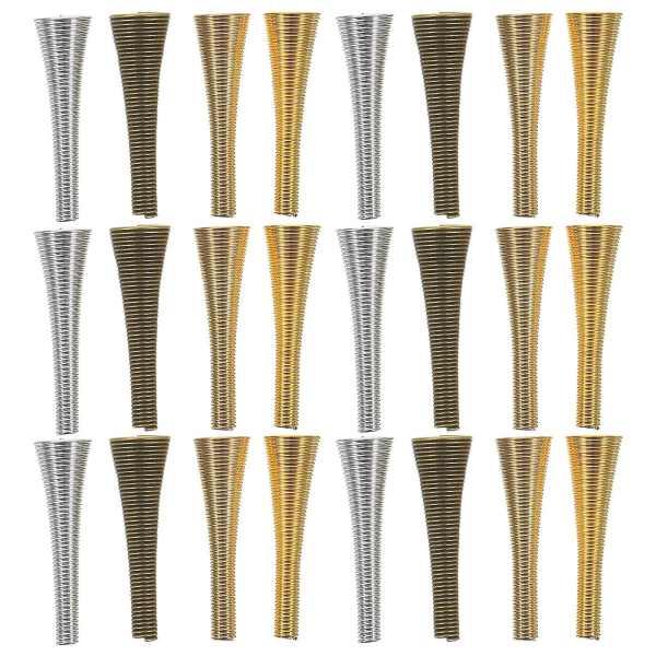 60 kpl Kartiomaiset helmikorkit Helmihatut korujen valmistukseen Metalliset helmipäädyt Askartelukoristehelmet (3,00X0,80X0,28CM, kuten kuvassa)