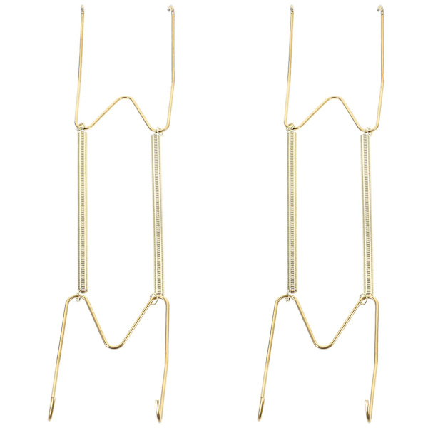 2-pack osynliga väggpanelhängare för hushåll, dekorativa tallriksställ, väggpanelhängare (23X4.4X2CM, guld)