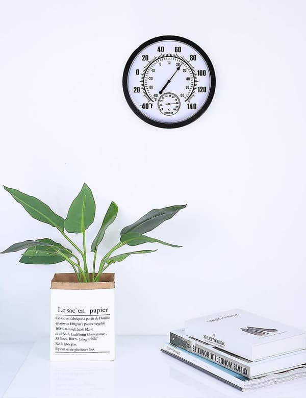Termometer inomhus och utomhus 10\" Stor väggtermometer och hygrometer