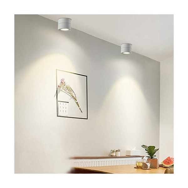 Rund LED-fällbar downlight, vit 10w, svart