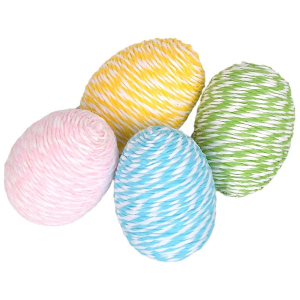 4 Pack of Easter egg foam decoration Easter simulated egg DIY accessories (8.00X6.00X6.00CM, multi-color)