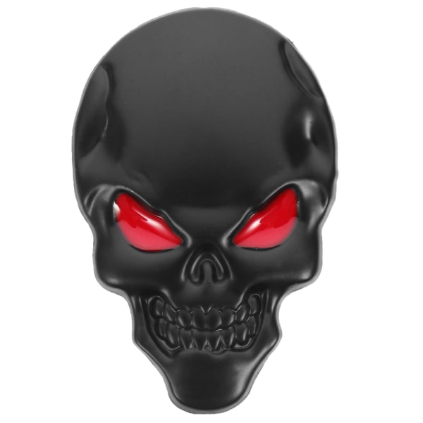 Skull Metal Sticker Bat Car Logo Badge Badge Decal (svart)