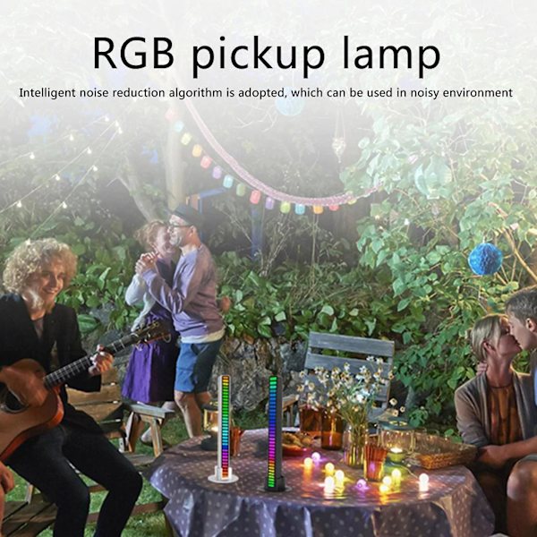 Trådløs lydaktiveret 32LED RGB lysbjælke BK N