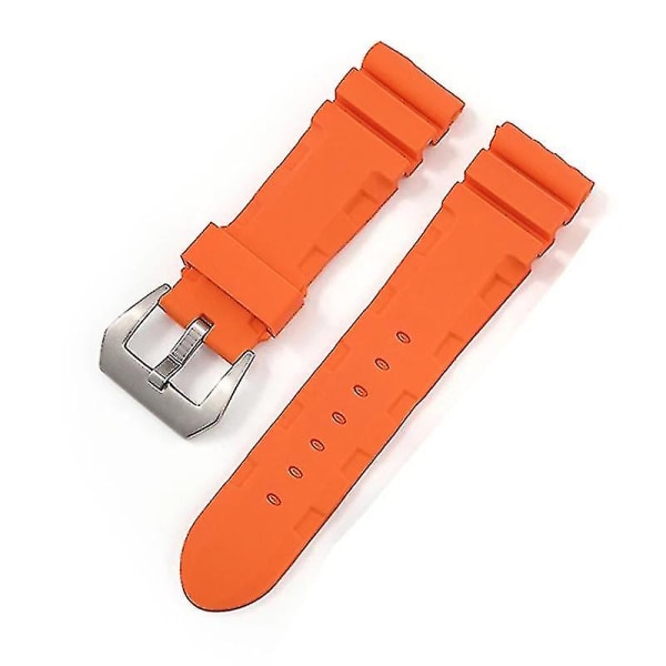 Watch ranneke Panerai 24mm pehmeä kuminen miesten watch watch tarvikkeet (oranssi)