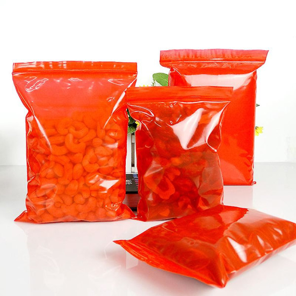 100 st Röda Ziplock Plastpåsar Hem Detaljhandel Tillbehör Verktyg Lagring  Tätning Förpackning Återförslutningsbar tjänst för småföretag 1343 | Fyndiq