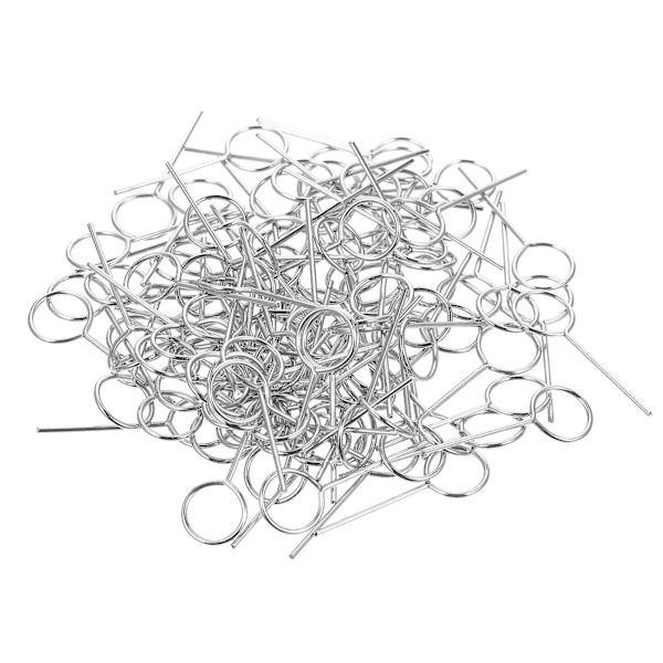 100 st SIM-kortsutkastare för mobiltelefoner, universell SIM-kortsutkastare för mobiltelefoner (3X1X0,1CM, silver)