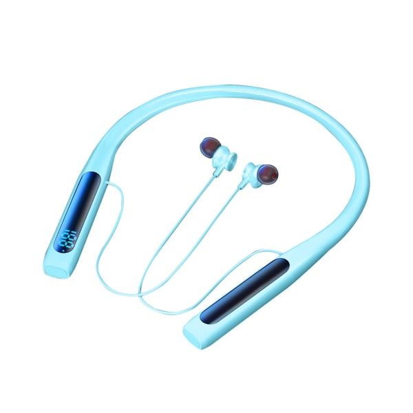 Halsmonterad trådlös Bluetooth 5.3 Digital brusreducering med hög kapacitet Stereoljud utan fördröjning Sport Trådlösa Bluetooth hörlurar（Blå）