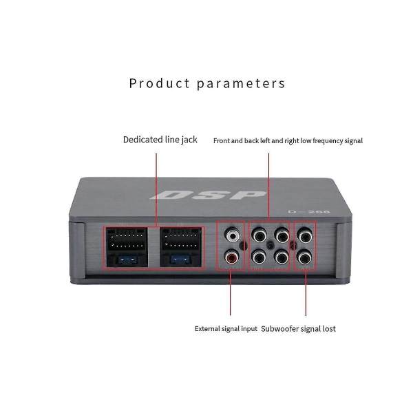 4-kanals 90w høyeffekt bil Bluetooth lydforsterker stereo mini lydmottaker for bil Aud（grå）