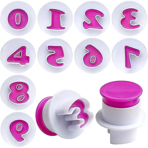 10 st nummerkaka kakform set fondant glasyr tårtdekorationsform