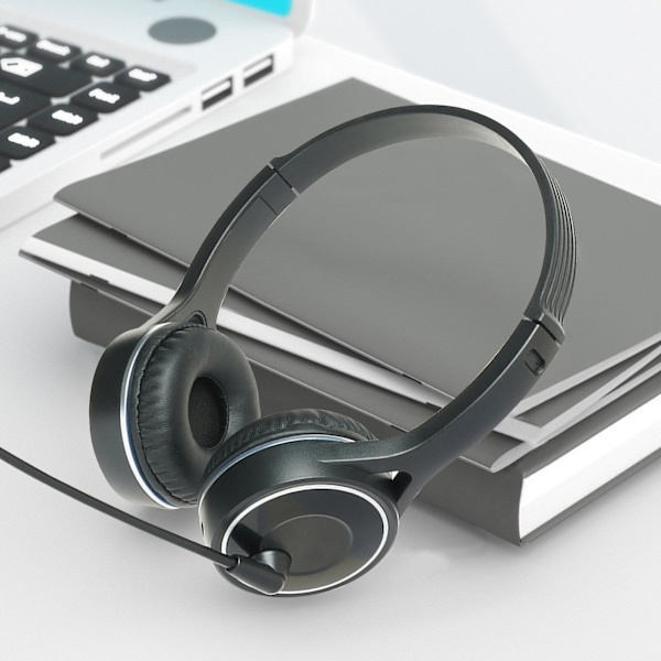 5.1 Hörlurar Trådlösa Bluetooth Hörlurar, All-Rar Tung Bas Plug-In-kort, 8-segments Infällbar Plug-In-kabel Med Svanhalsmikrofon（Svart）