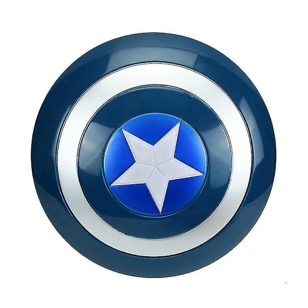 Captain America Shield 33cm Barnljus Ljudsköld Lysande Rekvisita Halloween Performance（BLÅ 32cm）