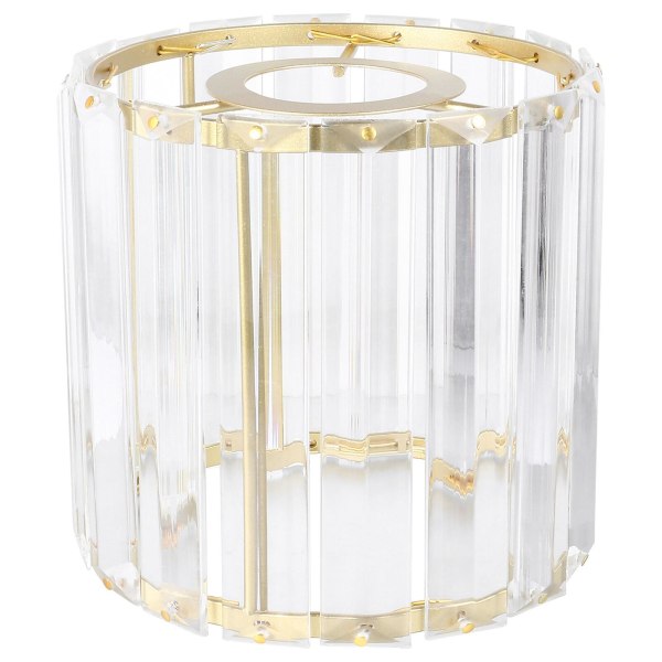 Krystal lampeskærm unik lampeskærm loft lampeskærm smedejern lampeskærm (12,5X12,5X12CM, guld)