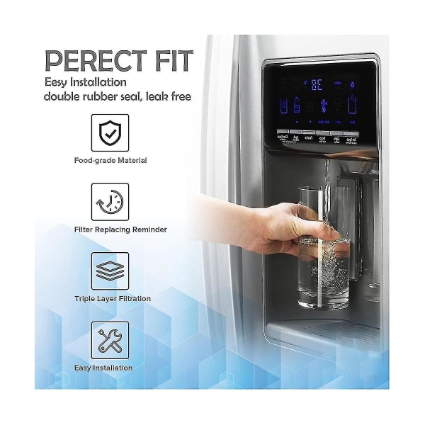 Fppwfu01 Vattenfilter Ersättning -för Eppwfu01 Pure Advantage Pure Pour Pwf-1 Vattenfilter 2st（Vit）