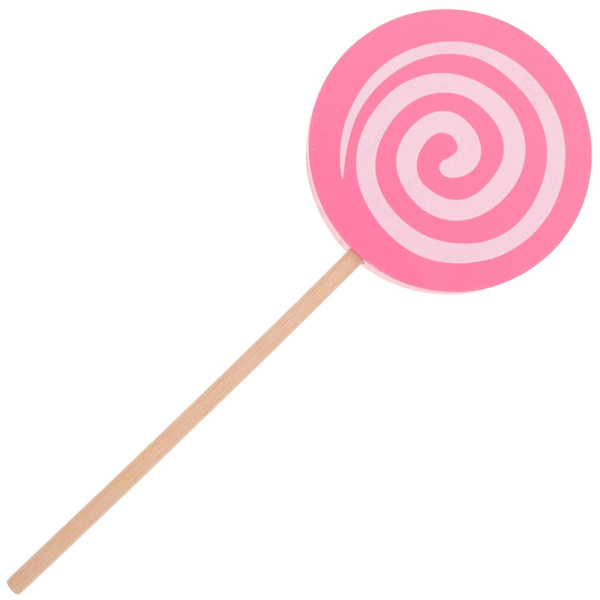 Hawaiianska festdekoration rekvisita träklubba handhållna fotorekvisita klubba rekvisita (31CM, rosafärg)