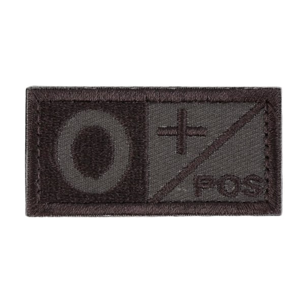 2 st - O-blodtyp Morale Army Tactical Broderad Fästplåster